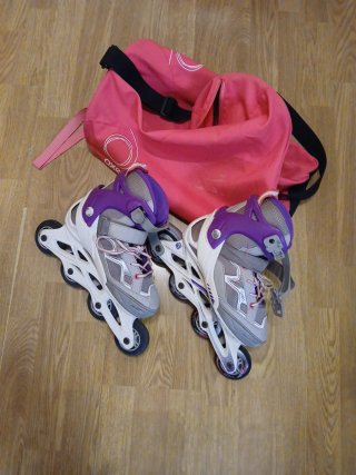 Patines en línea Oxelo morado y gris