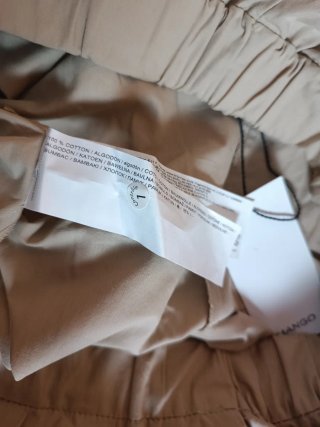 Pantalón culotte beige Mango talla XL