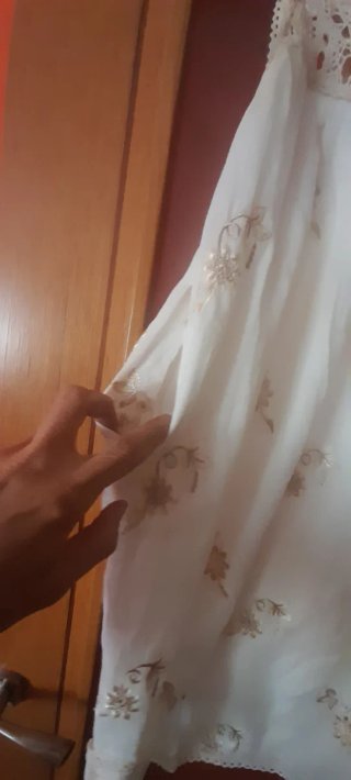 Vestido Meisie blanco talla m vale para s