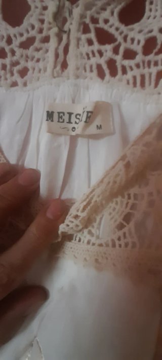 Vestido Meisie blanco talla m vale para s
