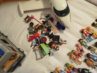 Lote Playmobil: Barco, Avión, Coche Policía y todo