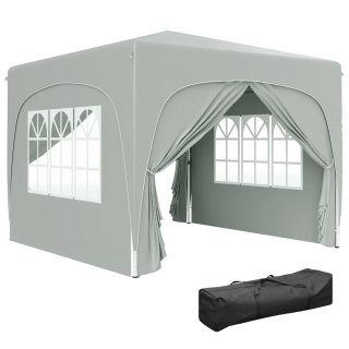 Gazebo Jardín 3x3m Plegable Ajustable