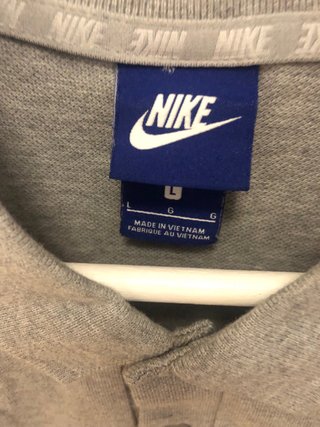 Polo Nike Manga Corta Gris Talla L