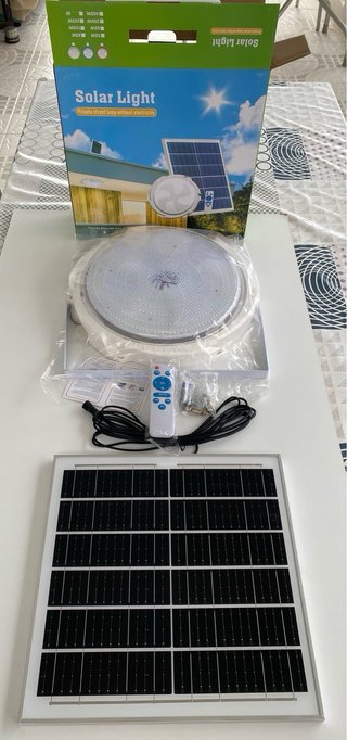 Plafón Solar de Techo + cable5m ¡NUEVO A ESTRENAR!