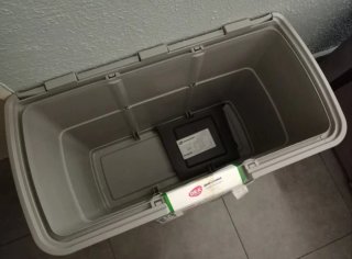 Cubo triple compartimento reciclaje
