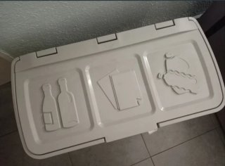 Cubo triple compartimento reciclaje