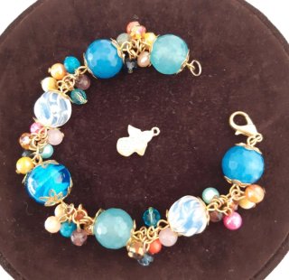 Bracciale perle e pietre colorate