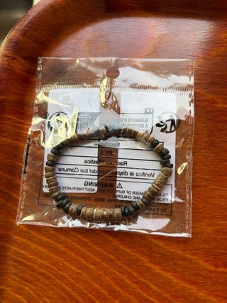 Pulsera de cuentas marrón y negra