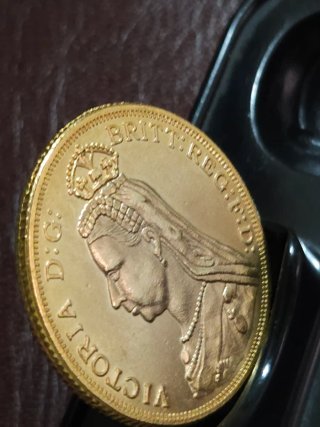 Moneta d'Oro Sovrano Britannico 1890
