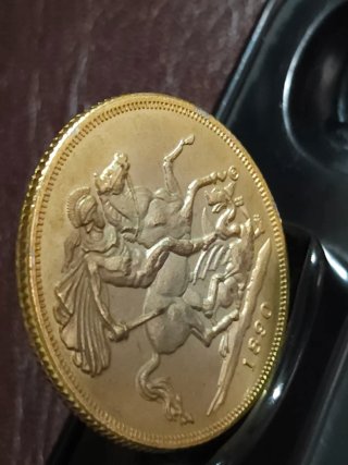 Moneta d'Oro Sovrano Britannico 1890