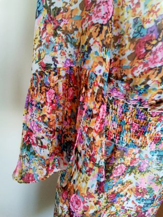 Vestido estampado flores talla 42