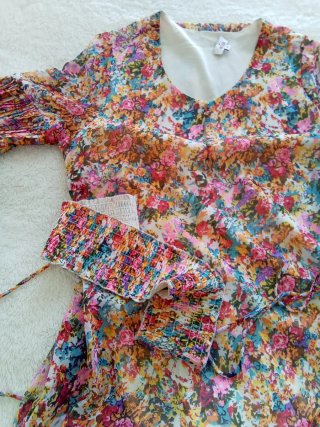 Vestido estampado flores talla 42