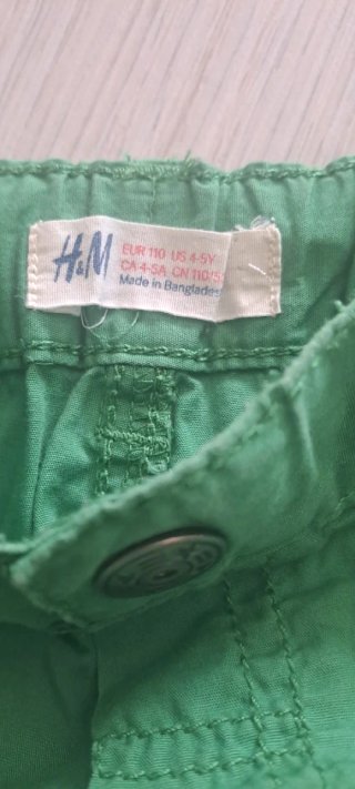 Pantalones cortos verdes 4-5 años