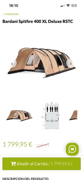 Tienda de campaña Bardani Dream Lodge 400 V
