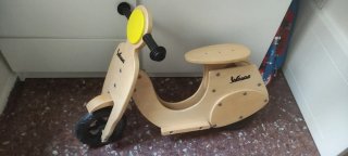 Moto Vespa Madera Niños