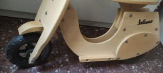 Moto Vespa Madera Niños
