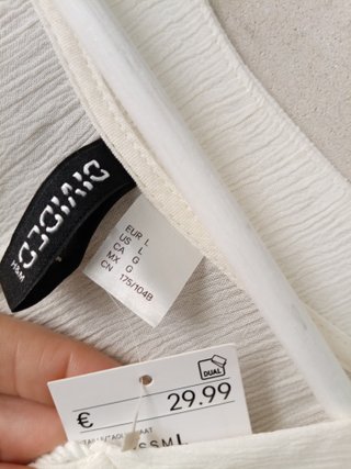 Vestido Verano Crema H&M Talla M