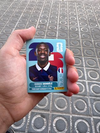 Cromos Ousmane Dembélé Recien salido del horno