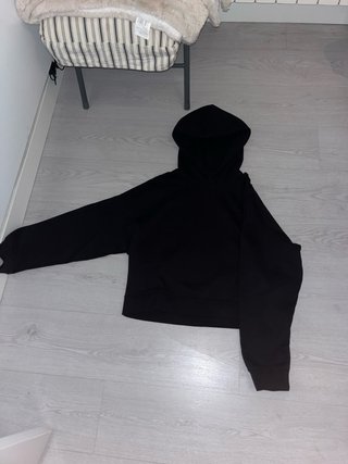 Sudadera negra oversize con capucha