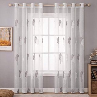 Cortinas MIULEE Bordadas 2 Uds 140x215