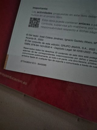 Libros de texto matemáticas 3 eso