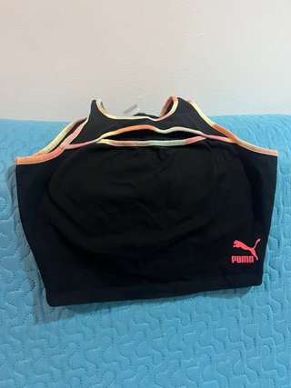 Top deportivo Puma negro multicolor