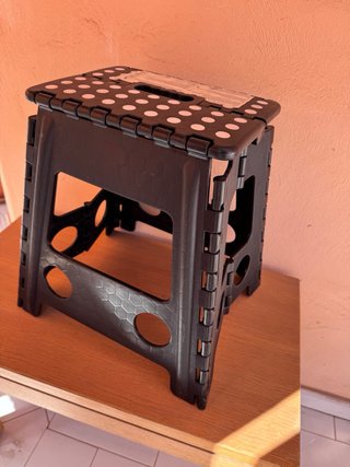 Taburete / Escalón plegable negro 39cm Malaga