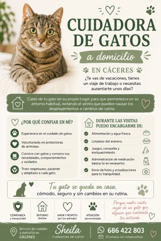Cuidadora de gatos