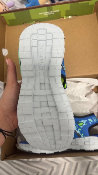 Sandalias Minecraft Niños Azul y Verde