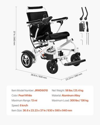 Silla de Ruedas Eléctrica Plegable