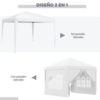 Carpa Plegable 3x3m con 4 Paredes