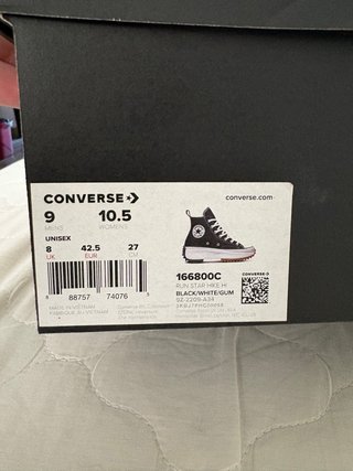 Converse Run Star Hike Negras Talla 42'5