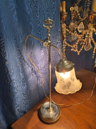 Lampada da scrivania Liberty 1920 Met nichelato