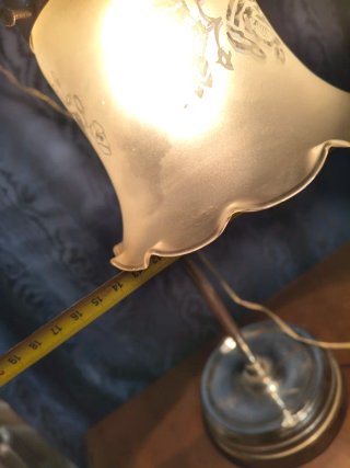 Lampada da scrivania Liberty 1920 Met nichelato