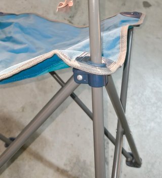 Silla plegable Quechua azul y gris