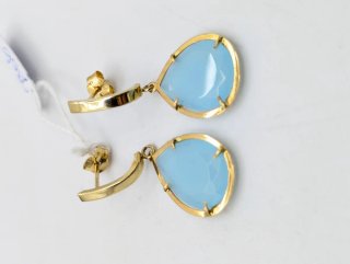 Pendientes Oro 18k Azul