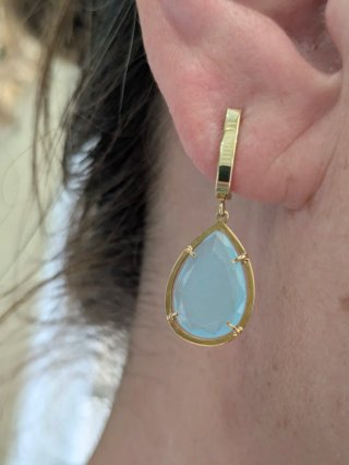 Pendientes Oro 18k Azul