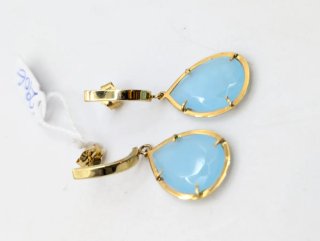 Pendientes Oro 18k Azul