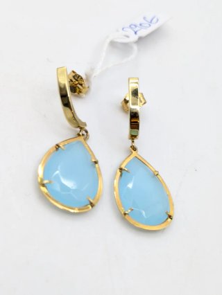 Pendientes Oro 18k Azul
