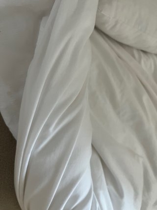 Coperta/Copriletto Beige e Bianco