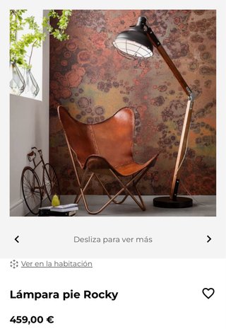 Lámpara de pie Kare madera y metal