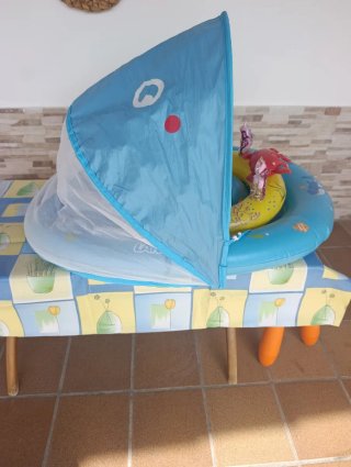 Flotador Bebé con Toldo y Diseño Marino