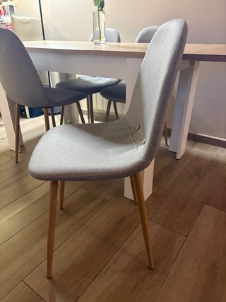 Mesa comedor extensible con 4 sillas