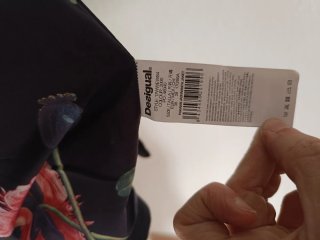 Abrigo Desigual Negro y Rojo Talla M