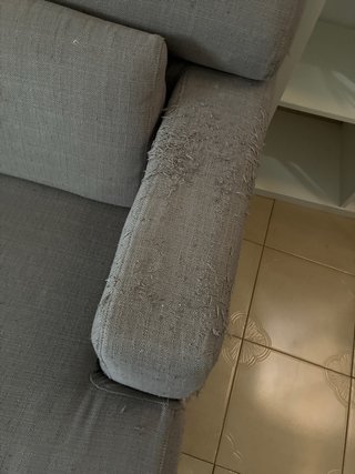 REGALO Sofá 3 plazas chaise longue gris