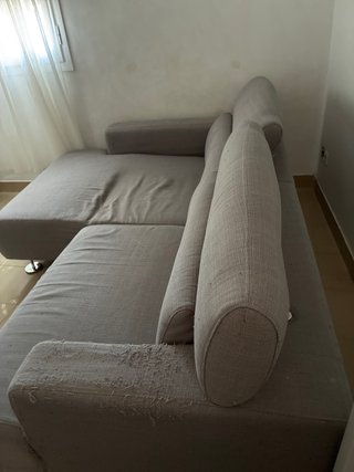 REGALO Sofá 3 plazas chaise longue gris