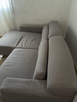 REGALO Sofá 3 plazas chaise longue gris