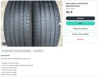 Neumáticos Bridgestone 245/50 R19
