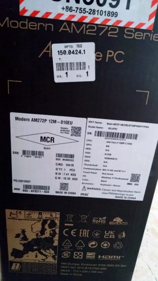 MSI Modern AM272P 12M-010EU All-in-One PC
