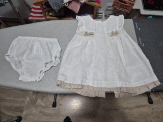 Conjunto ceremonia vestido y braguita bebé mayoral